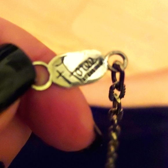 Vintage T. Foree Hunsicker Sterling Silver Luggage Tag Necklace - Picture 7 of 7